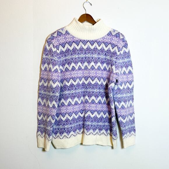 Talbots Sweaters - Talbots Women's Sweater Top Cardigan Woven Knit Contemporary Design Cowl Neck S